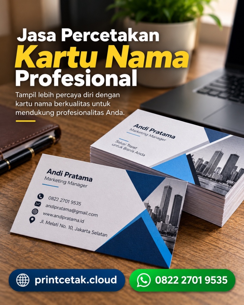 Jasa Percetakan Kartu Nama Profesional