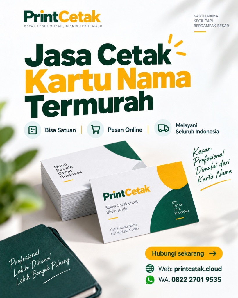 Jasa Cetak Kartu Nama Termurah