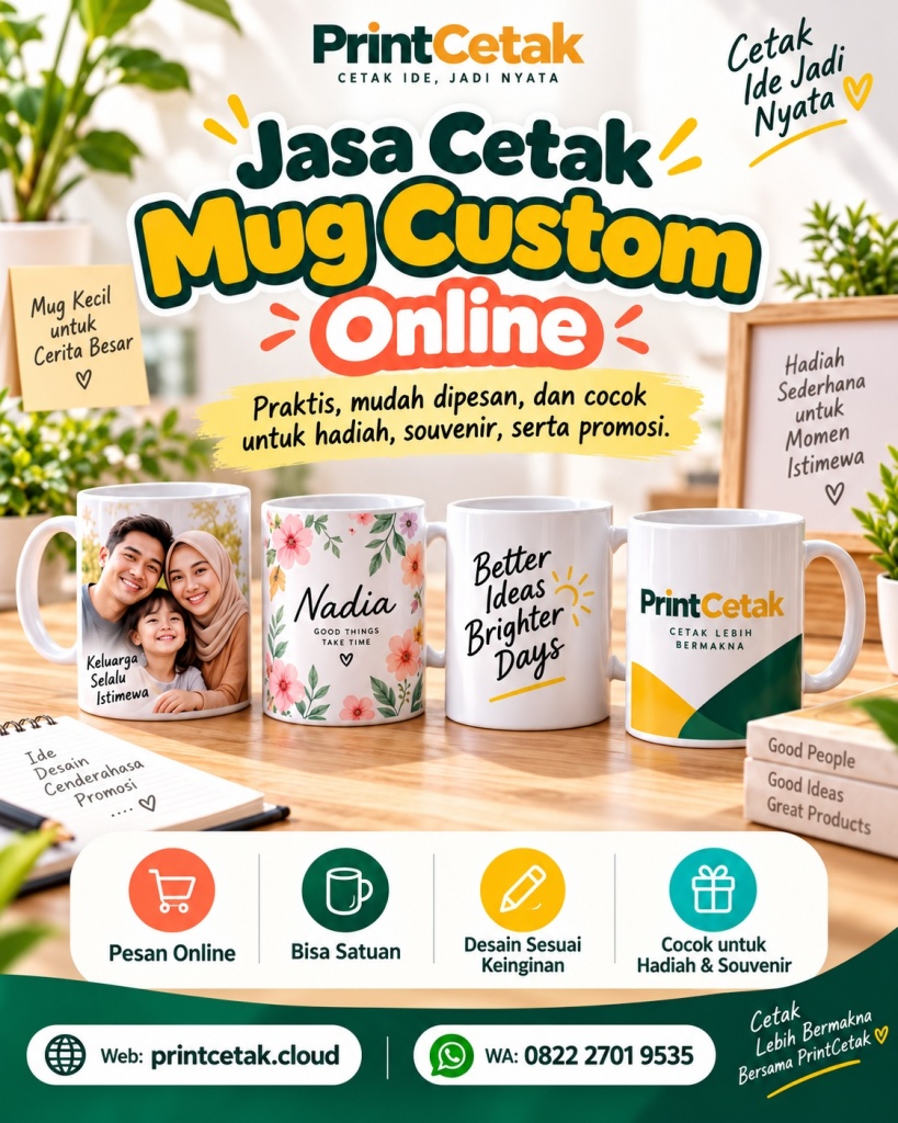 Jasa Cetak Mug Custom Online