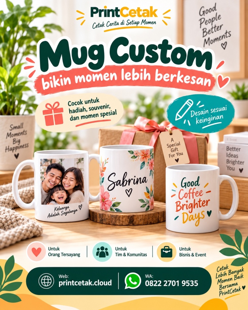 Mug Custom, Bikin Momen Lebih Berkesan